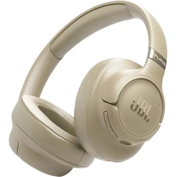 JBL Casti over-ear JBL Tune 780NC, Adaptive Noise Cancelling, Hi-Res Pure Bass Sound, Bluetooth 6.0, Conectare Multi-Point, Redare pana la 76 h, Bej