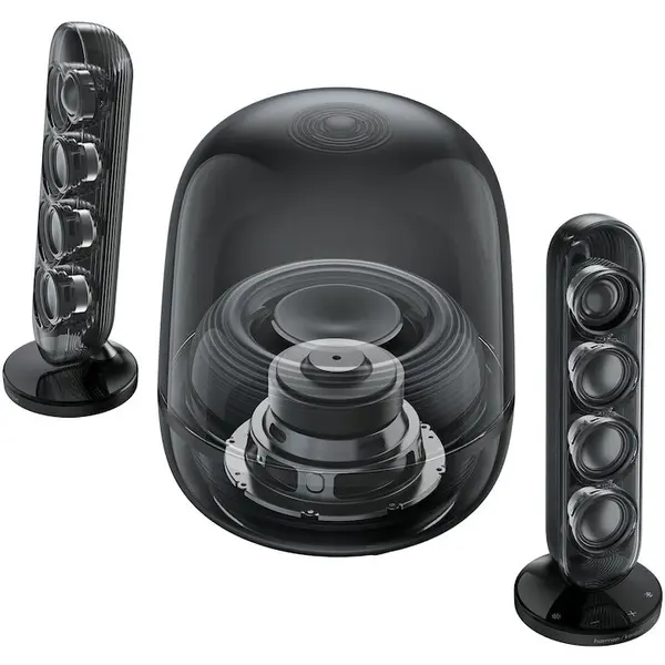 JBL Sistem audio 2.1 Harman Kardon Soundsticks 5, 190W, Bluetooth, HDMI ARC, Auracast, Negru, HKSOUNDSTK5WEP