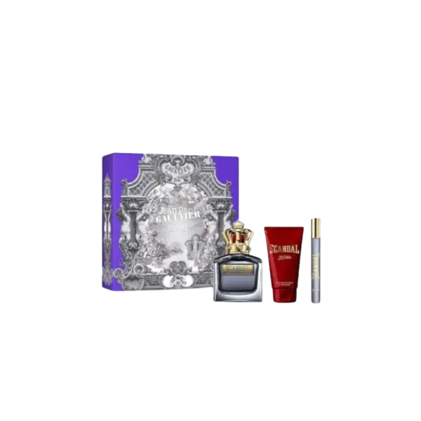 Jean Paul Gaultier Scandal Pour Homme Set cadou pentru bărbați Volum EDT 100 ml + 75 ml gel de duș + EDT 10 ml