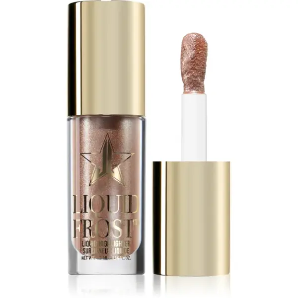 Jeffree Star Cosmetics Liquid Frost Highlighter iluminator lichid cu aplicator culoare Exotic Gold 4.3 ml