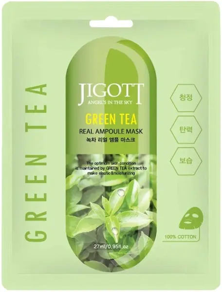 Jigott Mască de față folie Green Tea, 27 ml