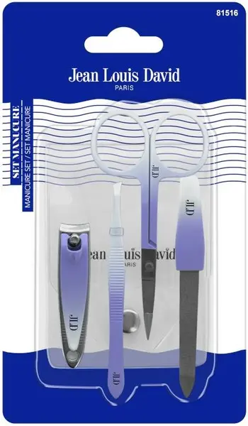 JLD Set pentru manichiură, cu husă, 4 piese
