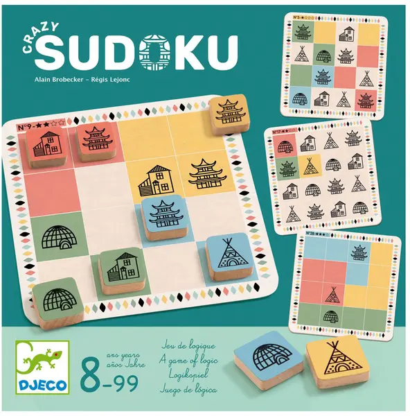 Joaca de copii Djeco - Crazy Sudoku, 40 cărți