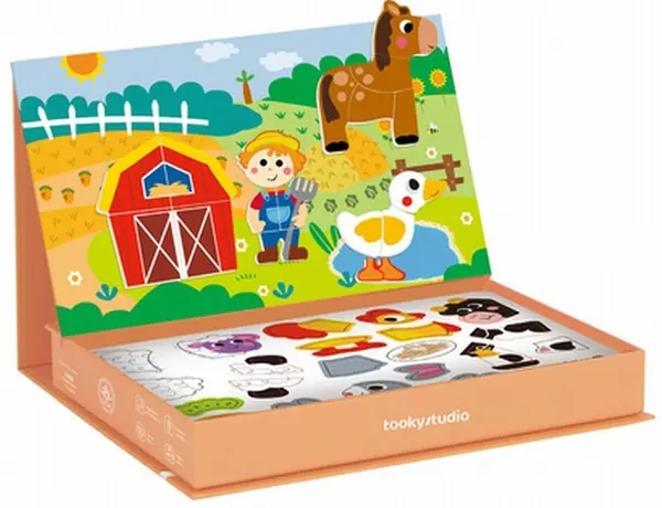 Joaca de copii Tooky Toy - Fermă cu magneți