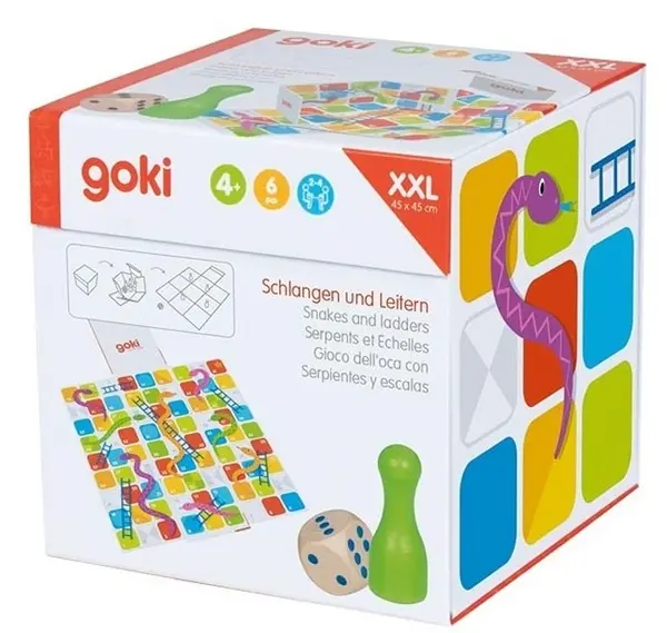 Joaca de copii XXL Goki - Șerpi și scări într-un cub