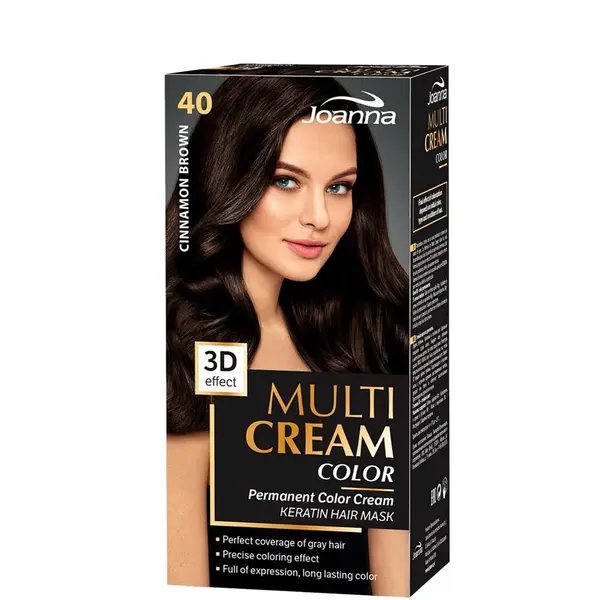 Joanna Multi Cream Permanent Color Cream Hair Dye - 40 Cinnamon Brown