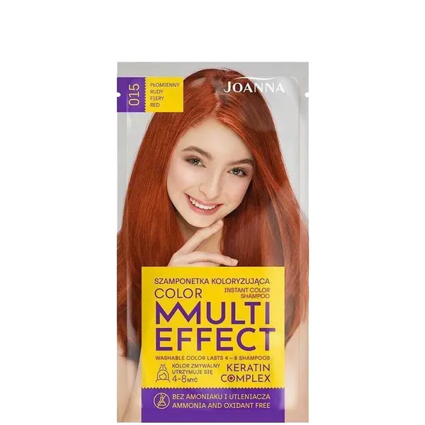 Joanna Multi Effect Instant Hair Color Shampoo 35g - 15 Fiery Red