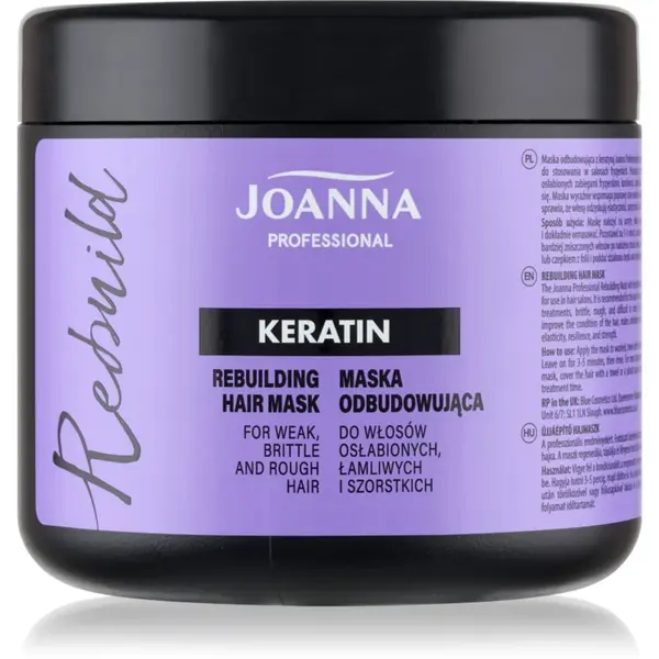 Joanna Professional Keratin masca cu keratina pentru par uscat si fragil 500 g