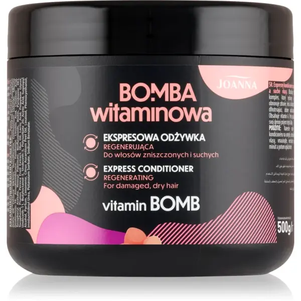 Joanna Vitamin Bomb Express Hair Mask masca pentru păr uscat și deteriorat 500 ml