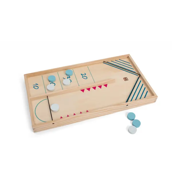 Joc 2 in 1 Hochei de masa si Sling Puck din lemn,+6 ani