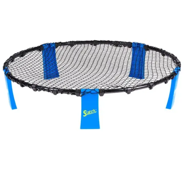 Joc cu mingea Scatch game Spiderball include plasa rotunda cu baza, minge gonflabila, pompa i o geanta practica de transport