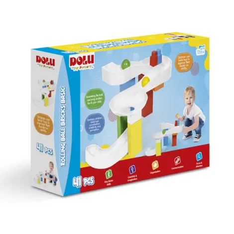 Joc de constructie - labirintul bilutei ( 41 piese)