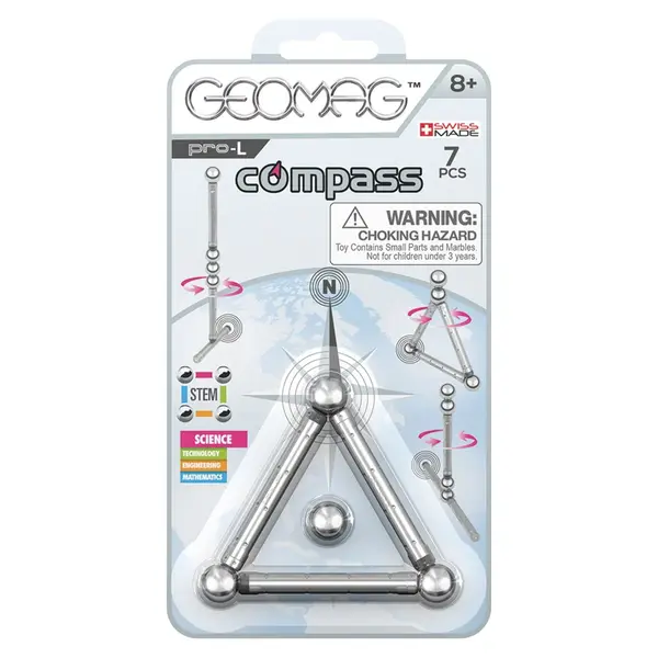 Joc de constructie magnetic Geomag Pro-L, 7 piese