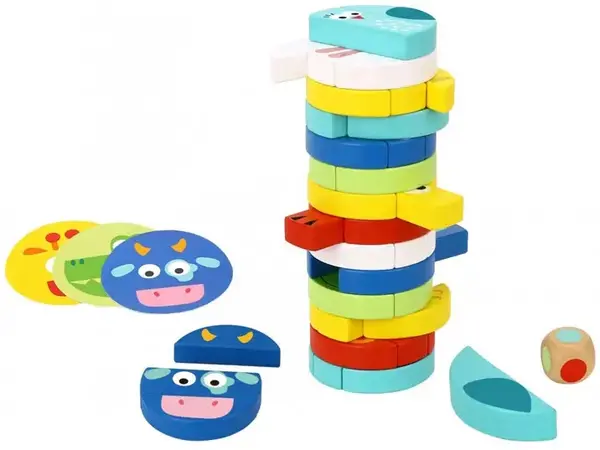 Joc de echilibru din lemn Tooky toy - Animale