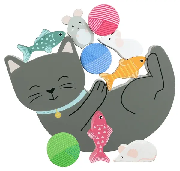 Joc de echilibru Orange Tree Toys - Kitty, 10 piese