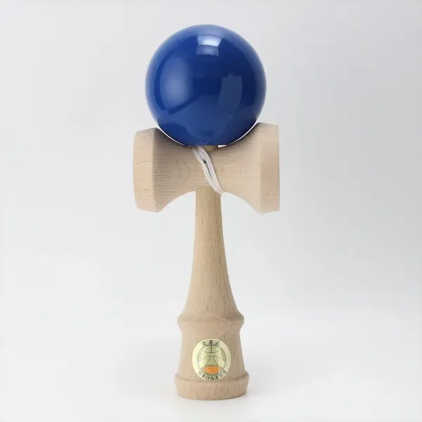 Joc de indemanare din lemn Kendama Ozora, 18 cm - Albastru