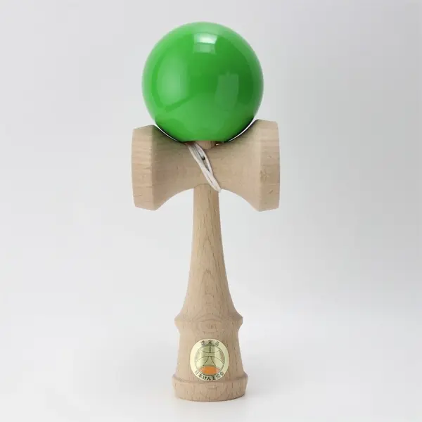 Joc de indemanare din lemn Kendama Ozora, 18 cm - Verde