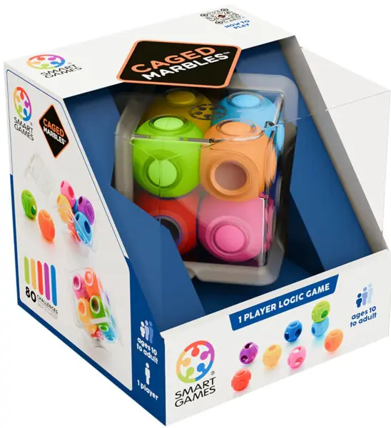 Joc de logica - Caged Marbles - 80 provocari | Smart Games