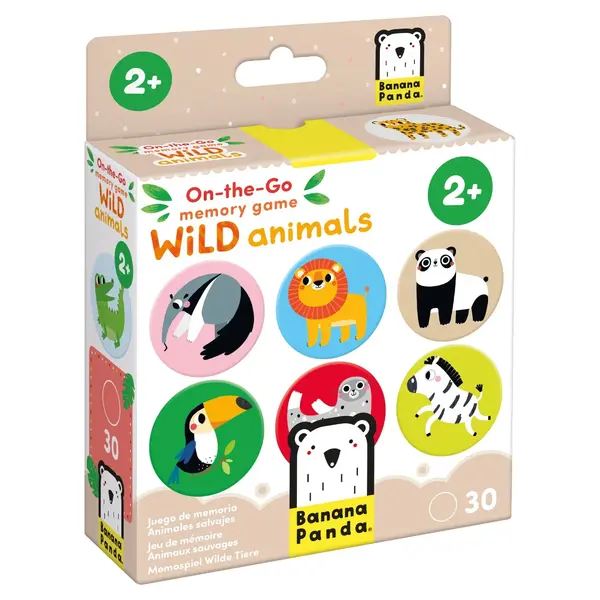 Joc de memorie, Banana Panda, Animale salbatice, 30 piese