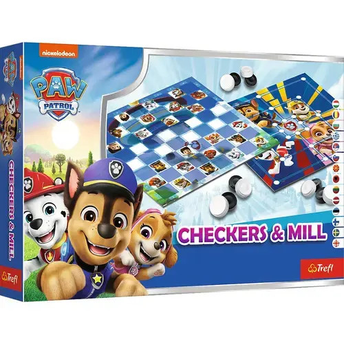Joc de societate Checkers & Mill, Paw Patrol