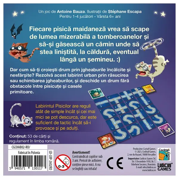 Joc de societate - Labirintul pisicilor (RO) | Cocktail Games