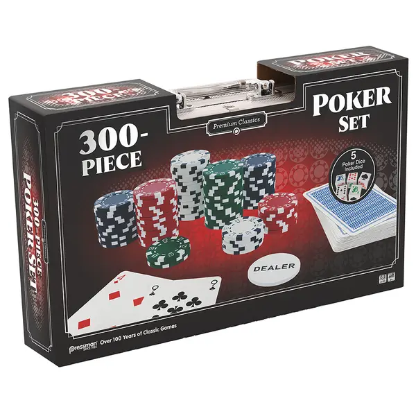 Joc de societate - Set Poker, 300 jetoane | Pressman