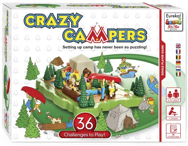Joc de societate solo Crazy Campers - Pentru copii