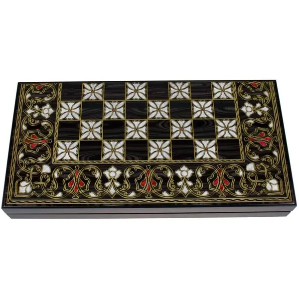 Joc de Table, Model Antep, 50 x 50 cm, Lemn Lacuit