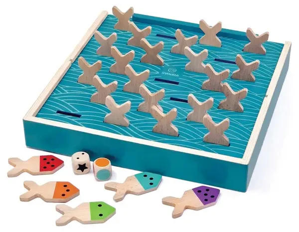 Joc din lemn 6 în 1 Svoora - Fish Fish