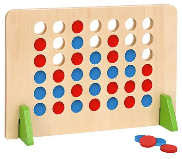 Joc din lemn Tooky Toy - Patru in rand