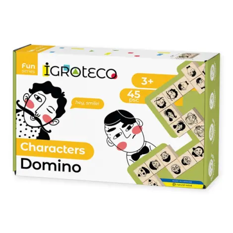 Joc Domino din lemn -, zPersonaje, 45 piese