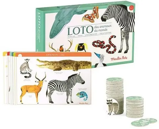 Joc educațional Moulin Roty - animale loto