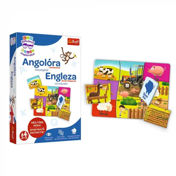 Joc Educativ EduPuzzle Engleza pentru Prescolari