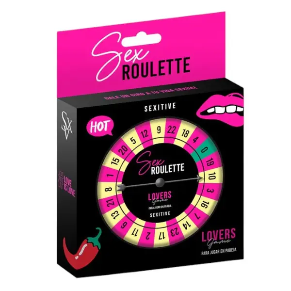 Joc erotic pentru cupluri SEXITIVE Sex Roulette Lovers Game, cu 24 de provocări senzuale