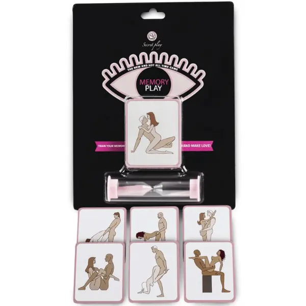 Joc erotic Secretplay – Couples Game Memory Play, cu poziții erotice și clepsidră inclusă