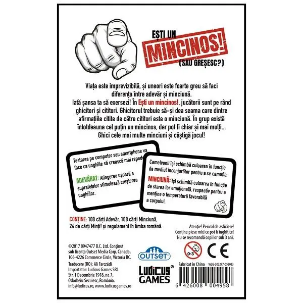 Joc - Esti un mincinos! (sau gresesc?) | Ludicus