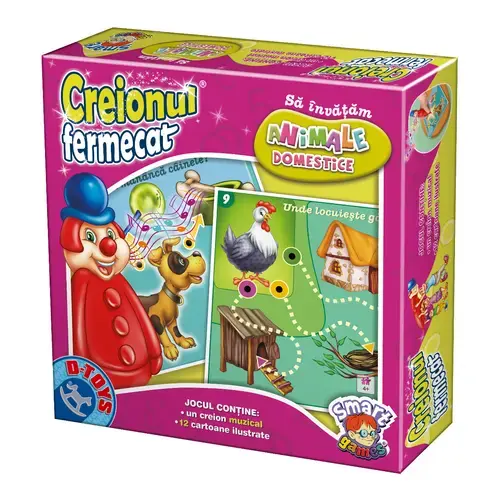 Joc interactiv - Creionul fermecat – Sa invatam animalele domestice
