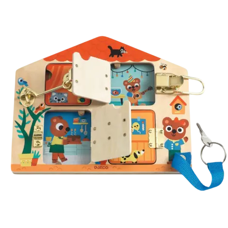 Joc interactiv cu sisteme de închidere pentru copii, Cabanalock, Djeco 01659
