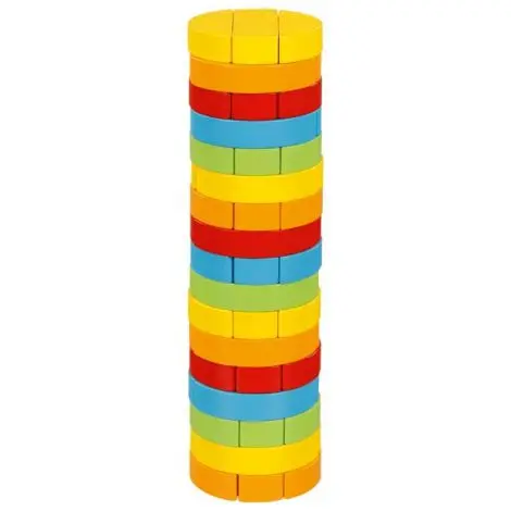 Joc Jenga cu piese din lemn Turnul Rotund