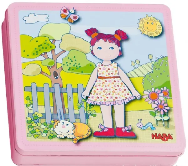 Joc magnetic pentru copii Haba - Imbrac-o pe Lili