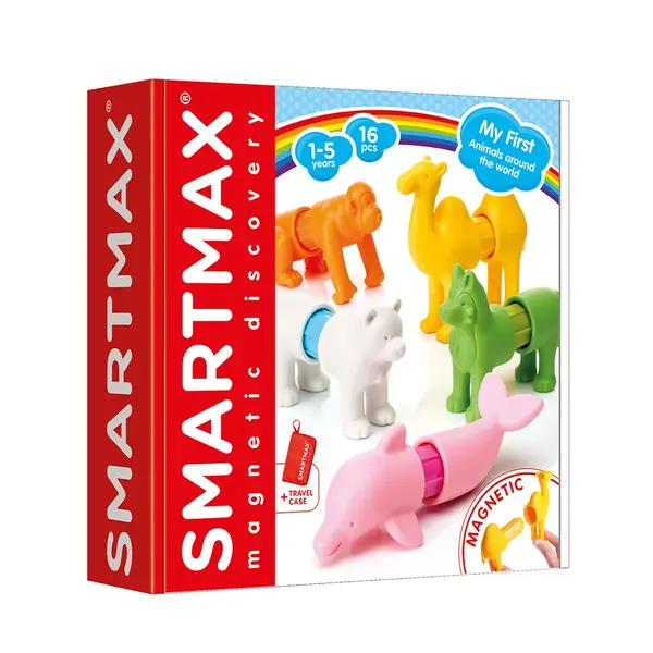 Joc magnetic, Smart Max, Primele mele animale din intreaga lume, 16 piese