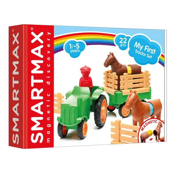 Joc magnetic, Smart Max, Primul meu tractor, 22 piese