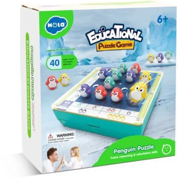 Joc pentru copil Hola Toys - Aliniați pinguinii