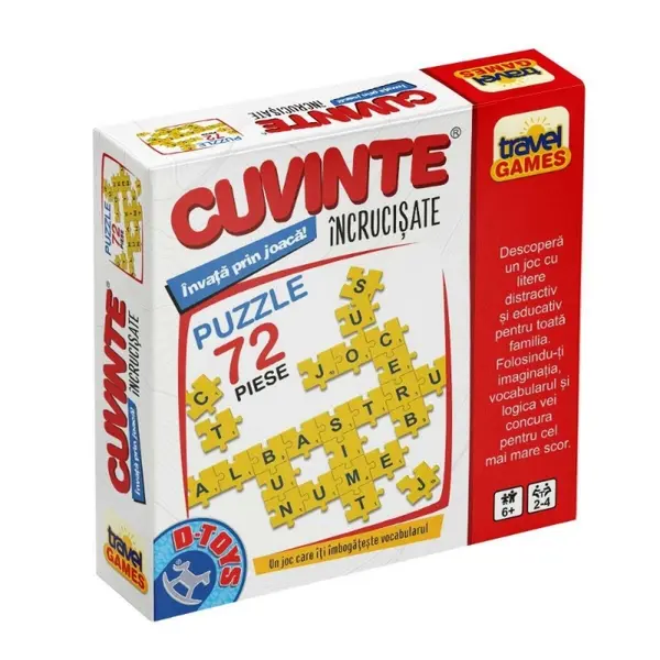 Joc puzzle cu litere Cuvinte Incrucisate,72 piese,2-4 jucatori,+6 ani