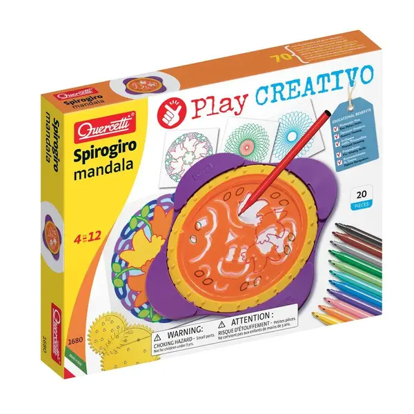 Joc Quercetti cu spinograf Spirogio Mandala 20 piese