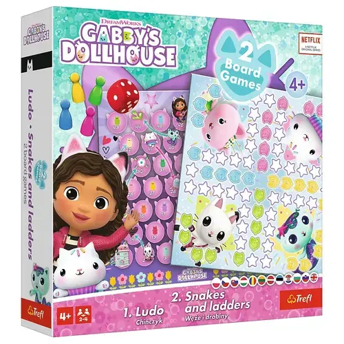 Joc Trefl Gabby' s Dollhouse 2 in 1 - Ludo si Serpisori Scari