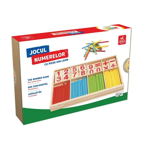 Jocul Numerelor, Deico, cu Piese din Lemn