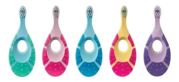 Jordan Periuță de dinți pentru bebeluși cu accesoriu de dentiție Step 1, 0-2 ani, sortiment