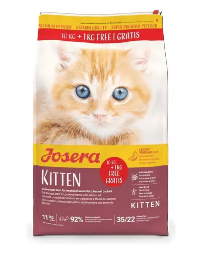 JOSERA Kitten hrană pisoi și pisici gestante/care alăptează 10 kg + 1kg gratis