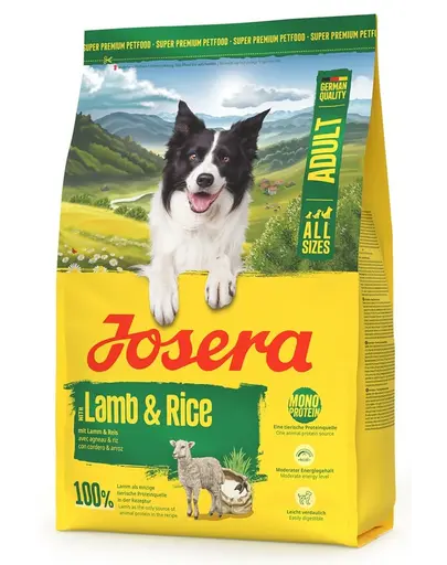 JOSERA Lamb and Rice Adult 3kg hrană monoproteică cu miel